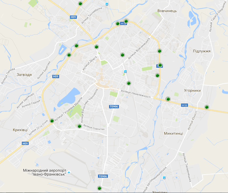 Місця смертельних ДТП за 2014-2016 роки активісти нанесли на Google-мапу 